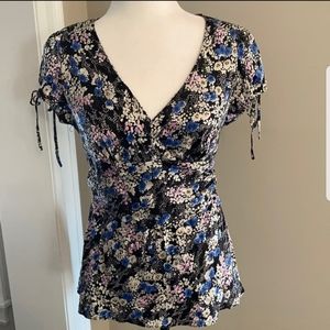 LG Silk Floral Blouse